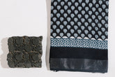 Black Linen Hand Block Saree